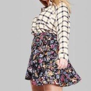 3/$30 Wild fable floral wrap skirt size 1x